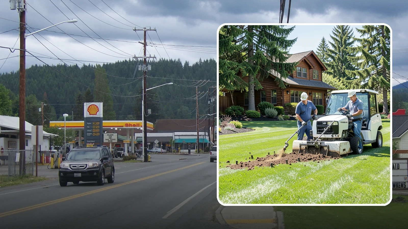 Core Aeration in Granite Falls, Snohomish County, WA - Core (plug) aeration that pulls soil plugs for the deepest relief from compaction and thatch.