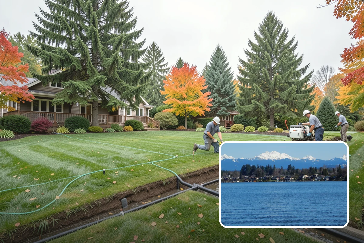 Core Aeration in Lake Stevens, Snohomish County, WA - Deepest relief from compaction