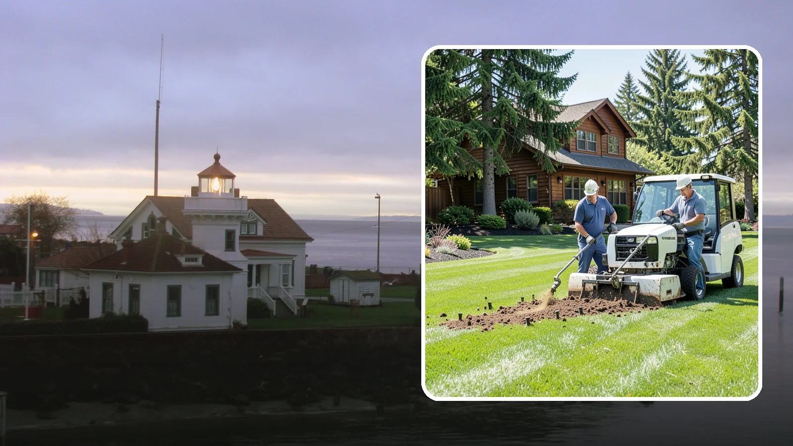 Core Aeration in Mukilteo, Snohomish County, WA - Core (plug) aeration that pulls soil plugs for the deepest relief from compaction and thatch.