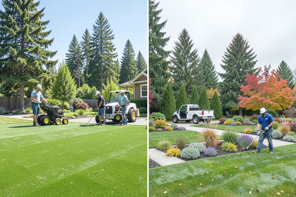 Core Aeration in Roy, Pierce County, WA - Water the lawn lightly beforehand for clean plug removal