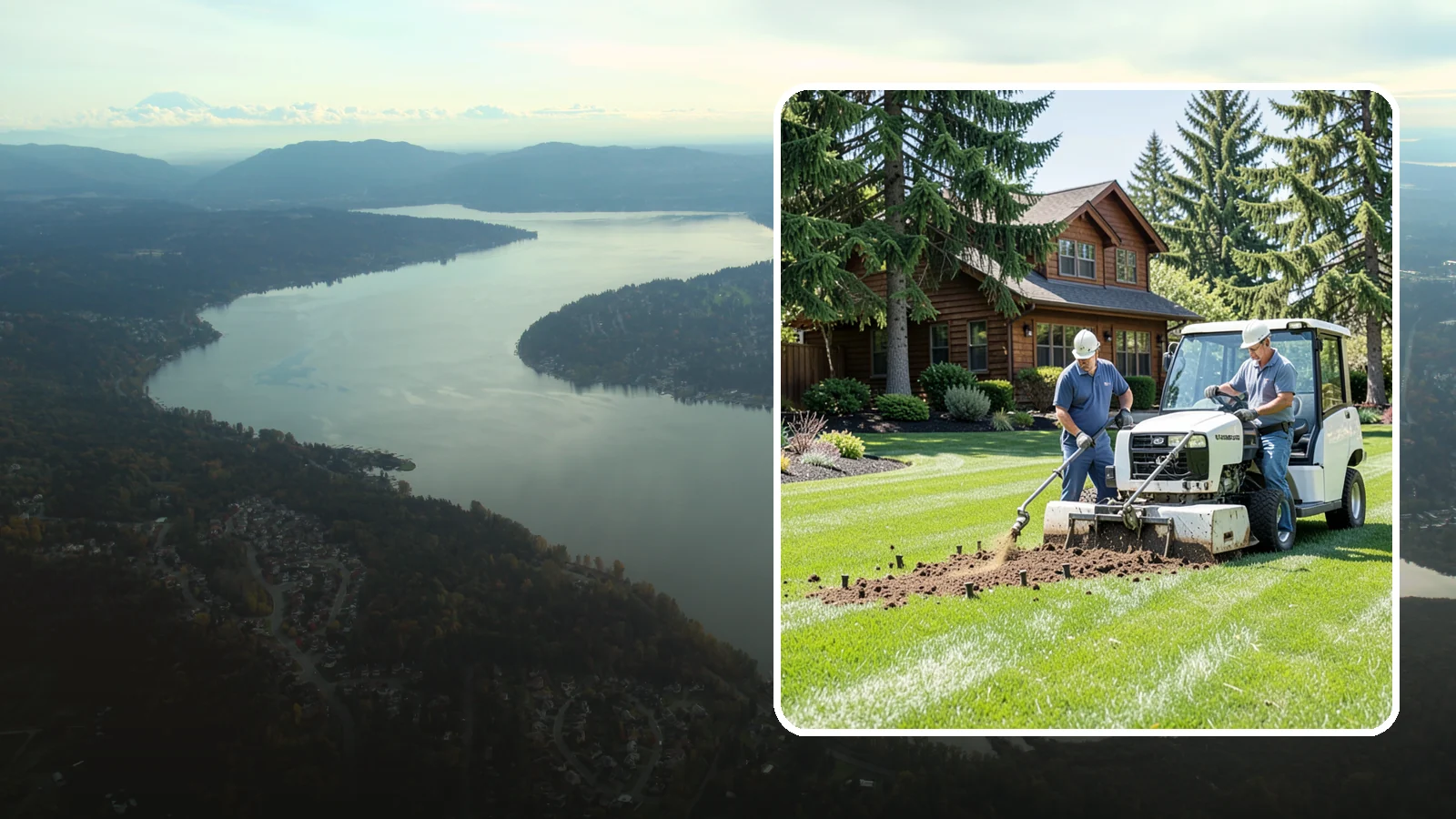 Core Aeration in Sammamish, King County, WA - Core (plug) aeration that pulls soil plugs for the deepest relief from compaction and thatch.