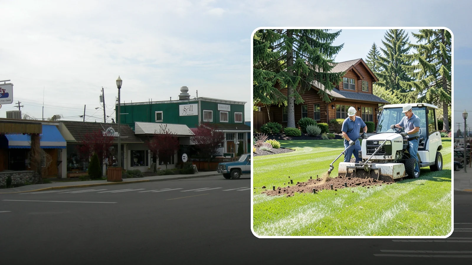 Core Aeration in Stanwood, Snohomish County, WA - Core (plug) aeration that pulls soil plugs for the deepest relief from compaction and thatch.