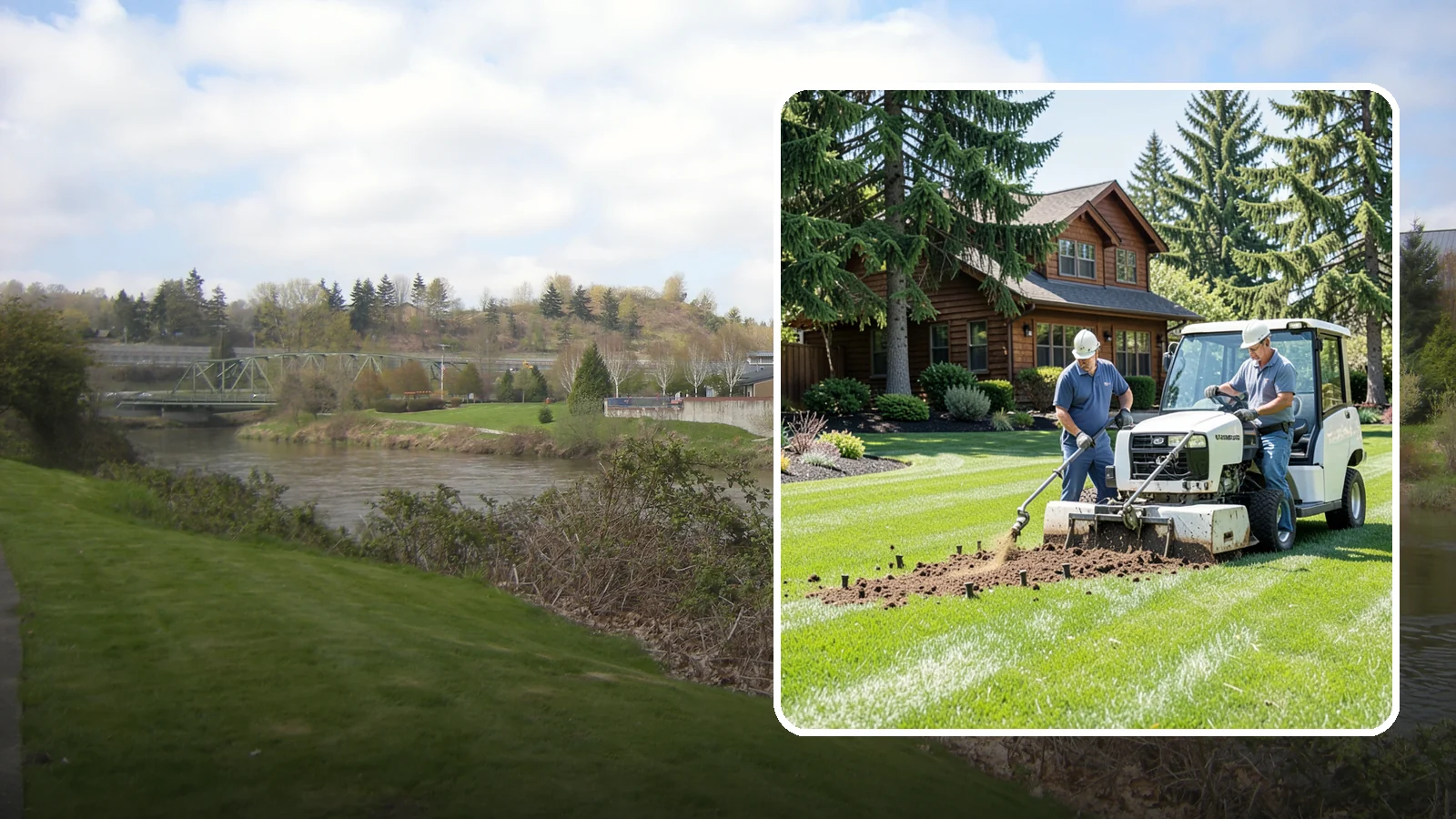 Core Aeration in Tukwila, King County, WA - Core (plug) aeration that pulls soil plugs for the deepest relief from compaction and thatch.