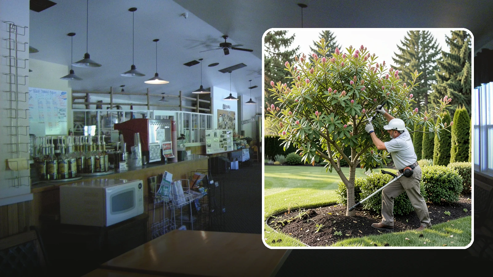Crape Myrtle Pruning in Black Diamond, King County, WA - Proper crape myrtle pruning that avoids "crape murder" and preserves natural form and bloom.