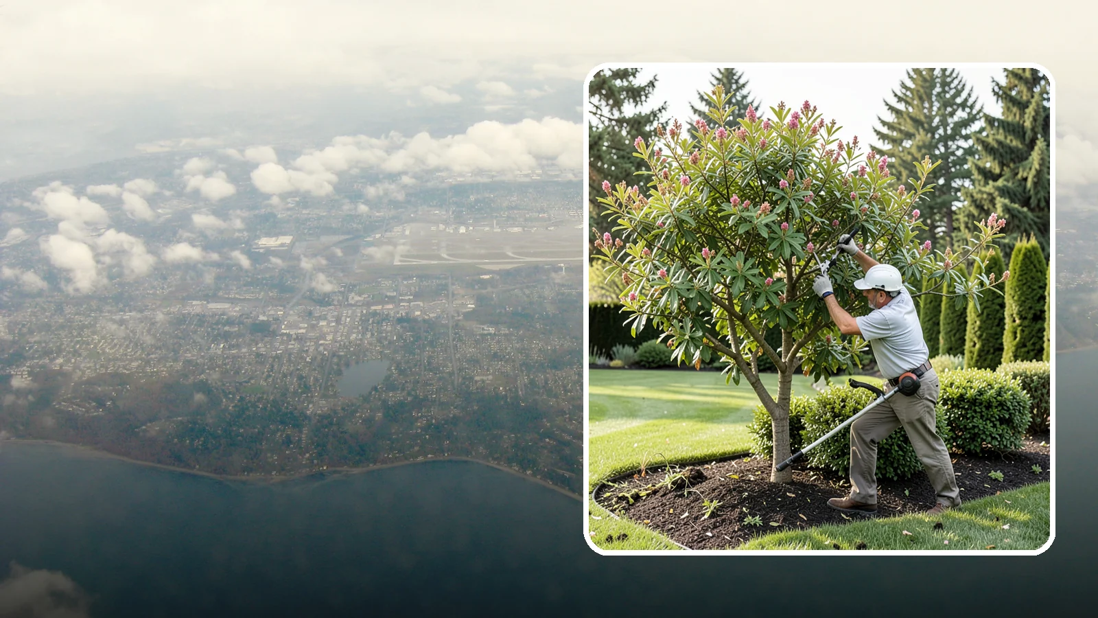 Crape Myrtle Pruning in Burien, King County, WA - Proper crape myrtle pruning that avoids "crape murder" and preserves natural form and bloom.
