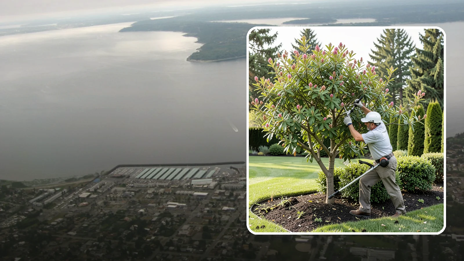 Crape Myrtle Pruning in Des Moines, King County, WA - Proper crape myrtle pruning that avoids "crape murder" and preserves natural form and bloom.
