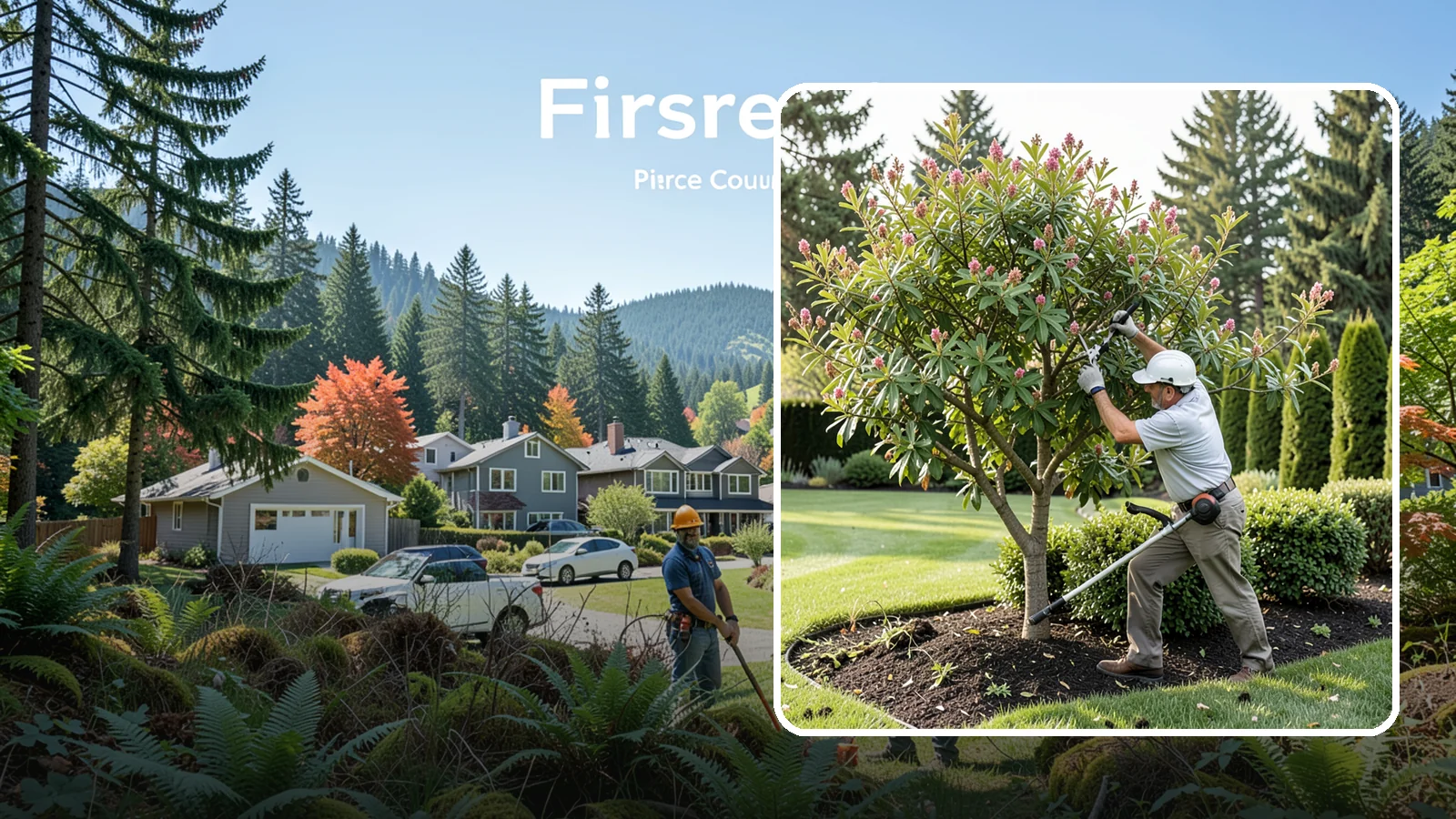Crape Myrtle Pruning in Fircrest, Pierce County, WA - Proper crape myrtle pruning that avoids "crape murder" and preserves natural form and bloom.