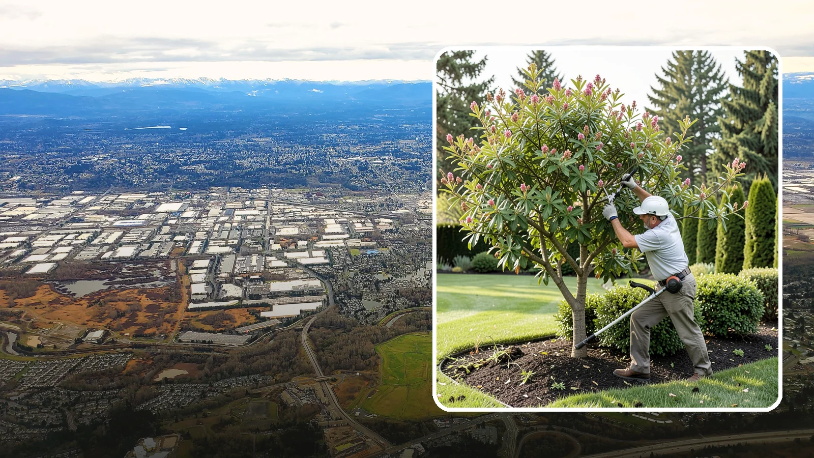 Crape Myrtle Pruning in Kent, King County, WA - Proper crape myrtle pruning that avoids "crape murder" and preserves natural form and bloom.