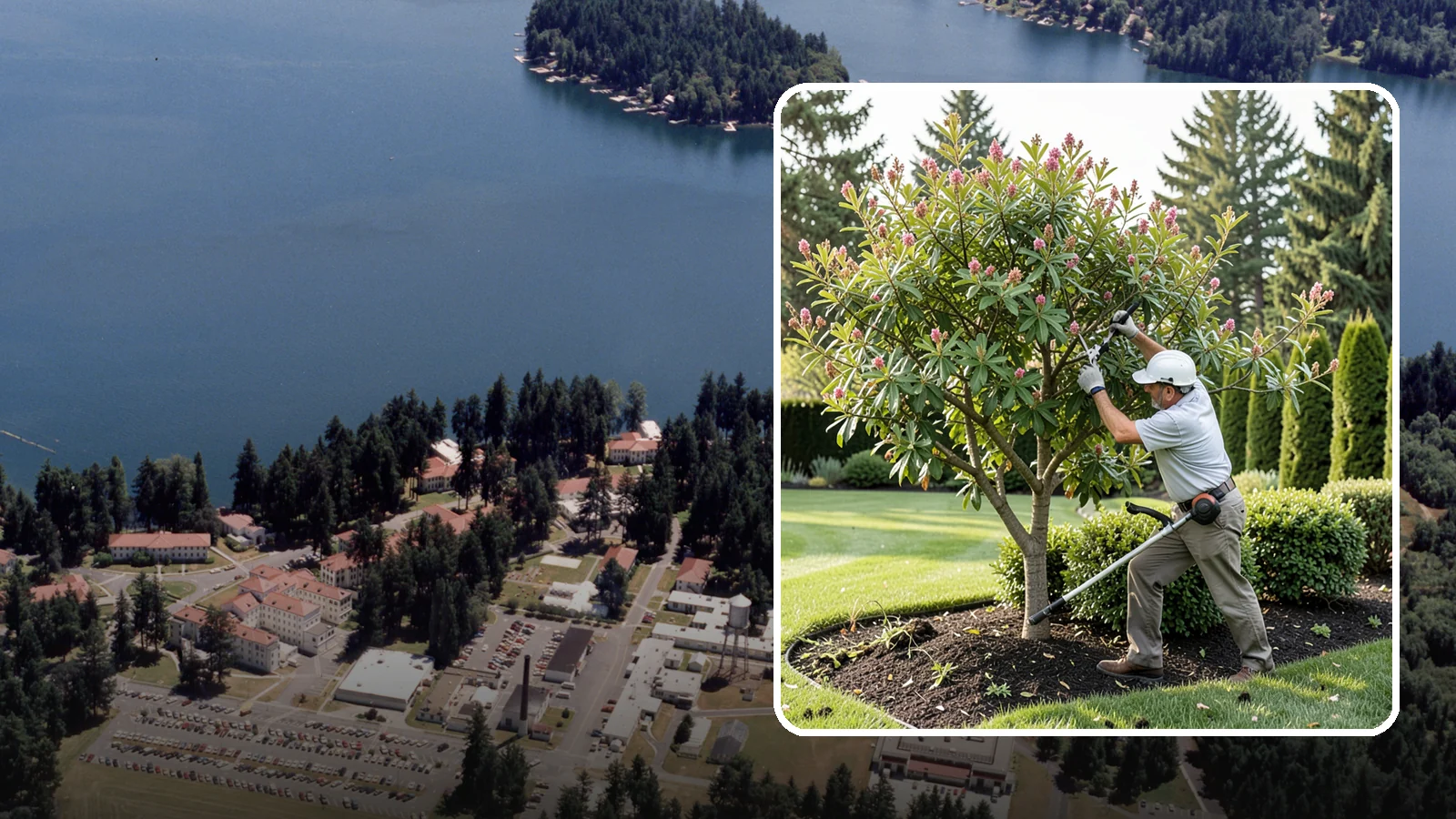 Crape Myrtle Pruning in Lakewood, Pierce County, WA - Proper crape myrtle pruning that avoids "crape murder" and preserves natural form and bloom.
