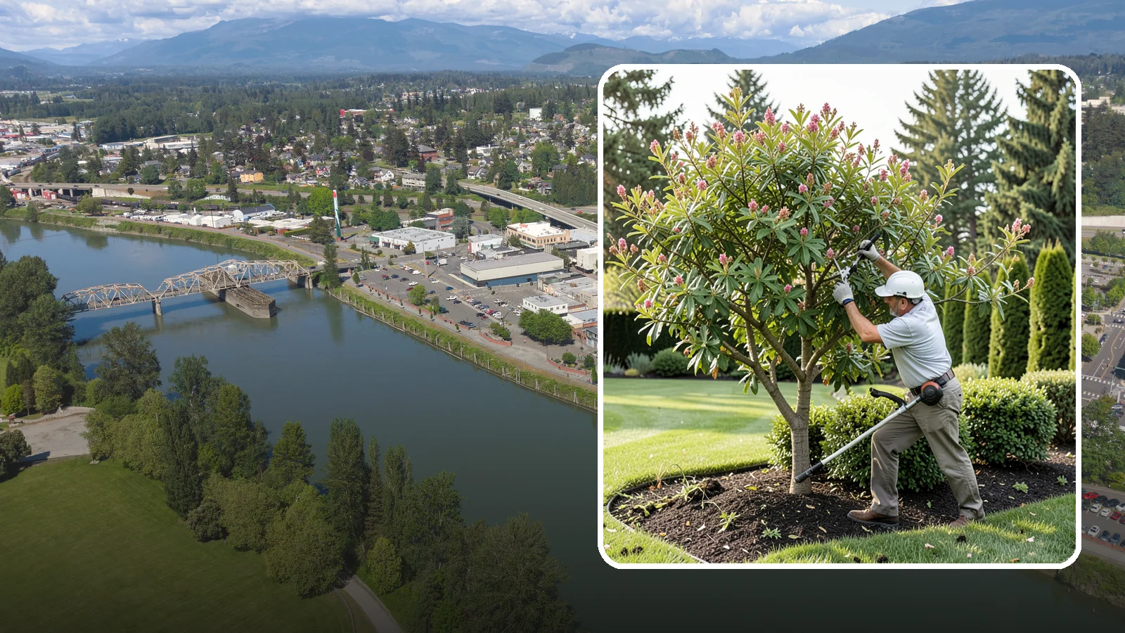 Crape Myrtle Pruning in Mount Vernon, Skagit County, WA - Proper crape myrtle pruning that avoids "crape murder" and preserves natural form and bloom.