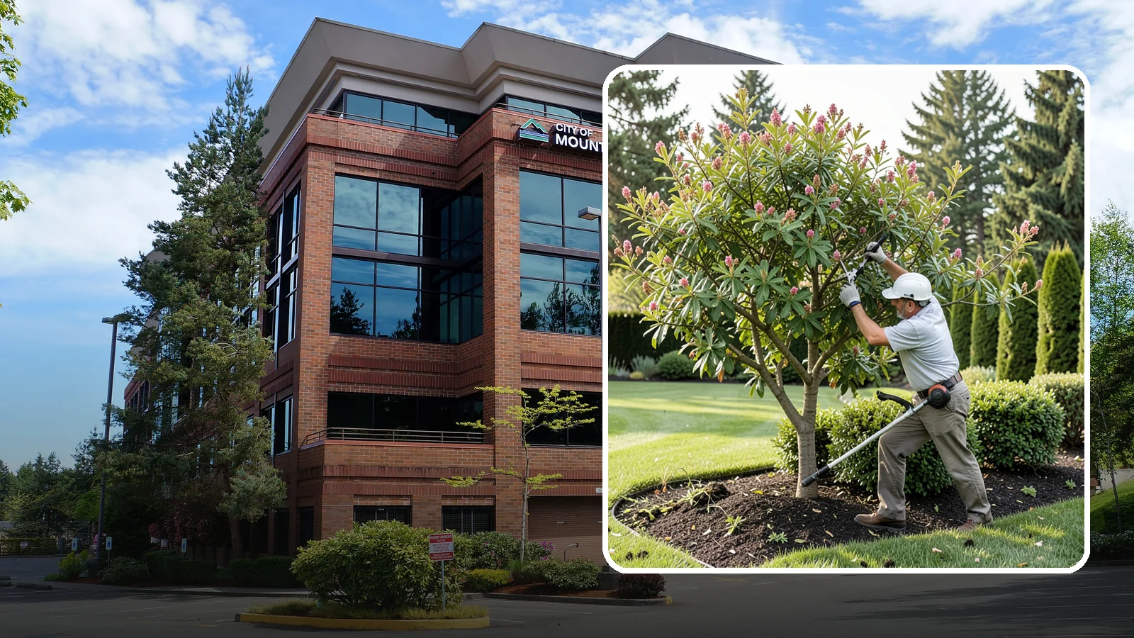 Crape Myrtle Pruning in Mountlake Terrace, Snohomish County, WA - Proper crape myrtle pruning that avoids "crape murder" and preserves natural form and bloom.