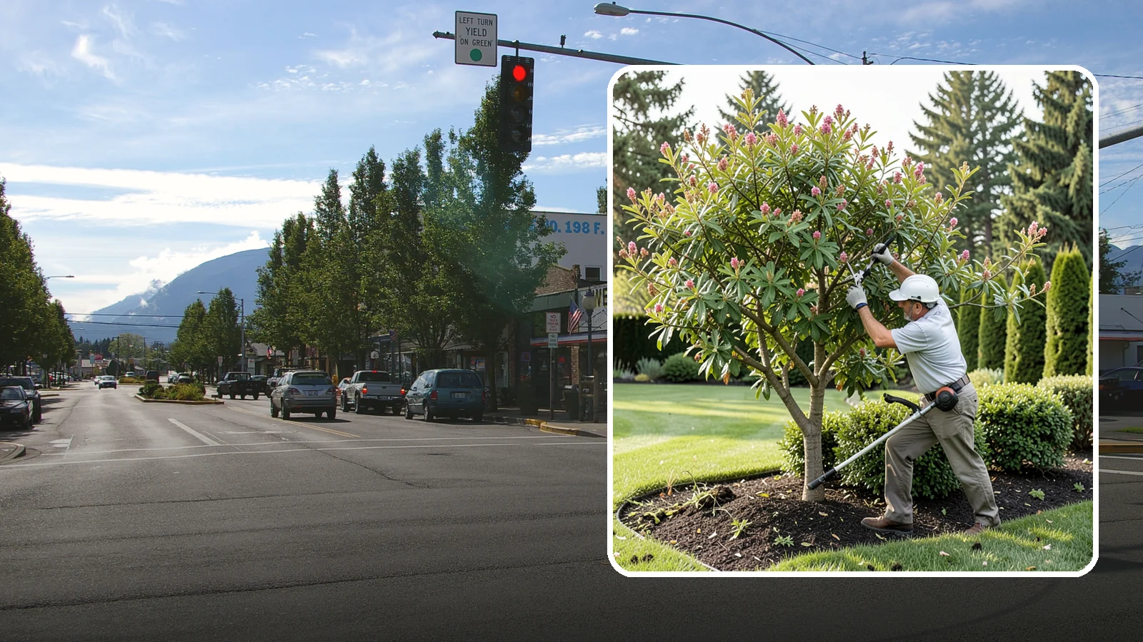 Crape Myrtle Pruning in North Bend, King County, WA - Proper crape myrtle pruning that avoids "crape murder" and preserves natural form and bloom.