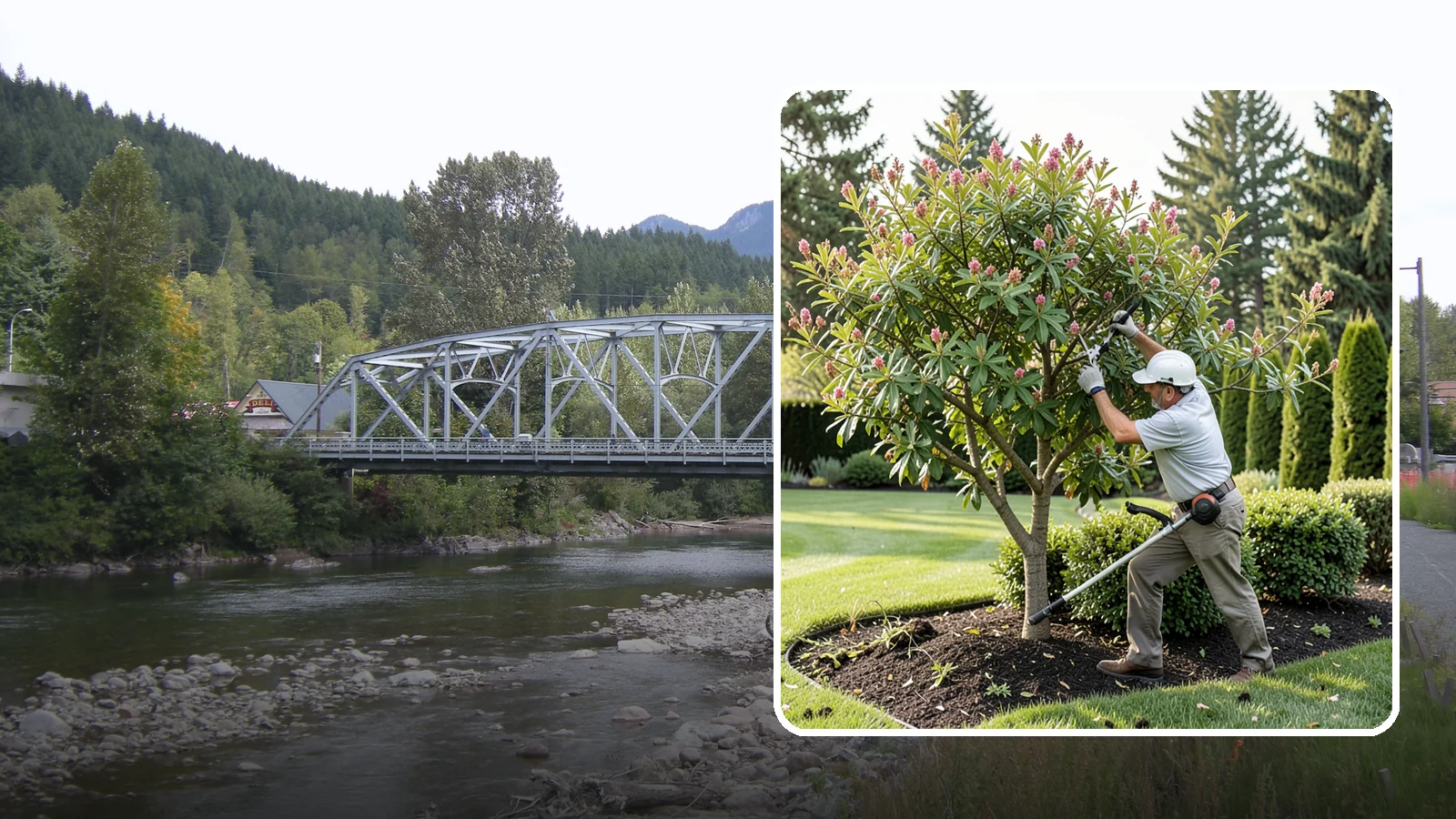 Crape Myrtle Pruning in Skykomish, King County, WA - Proper crape myrtle pruning that avoids "crape murder" and preserves natural form and bloom.