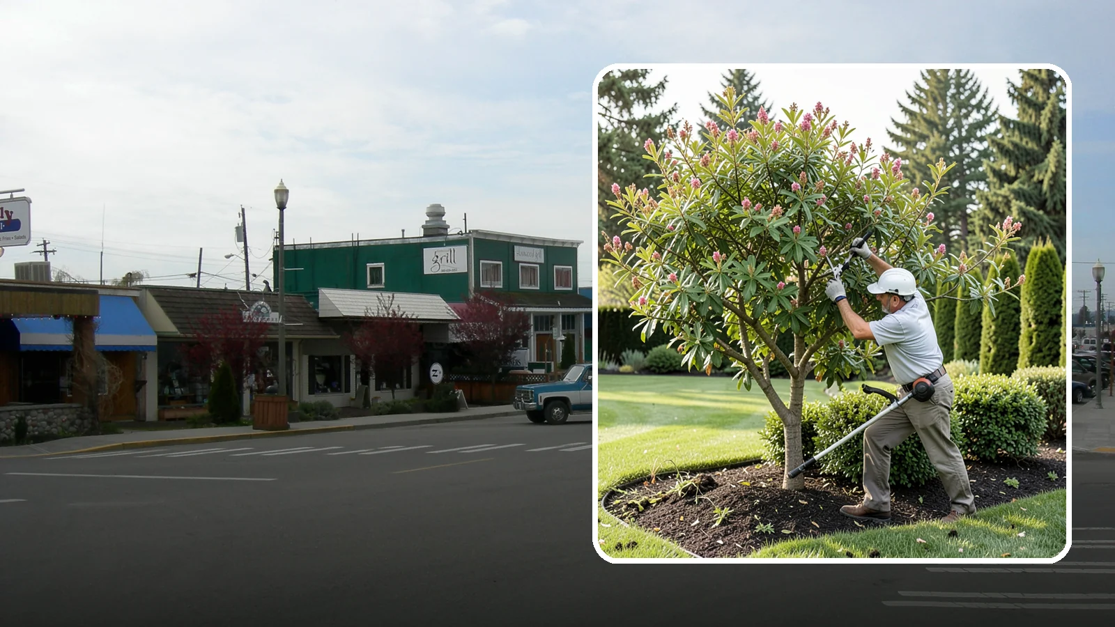 Crape Myrtle Pruning in Stanwood, Snohomish County, WA - Proper crape myrtle pruning that avoids "crape murder" and preserves natural form and bloom.