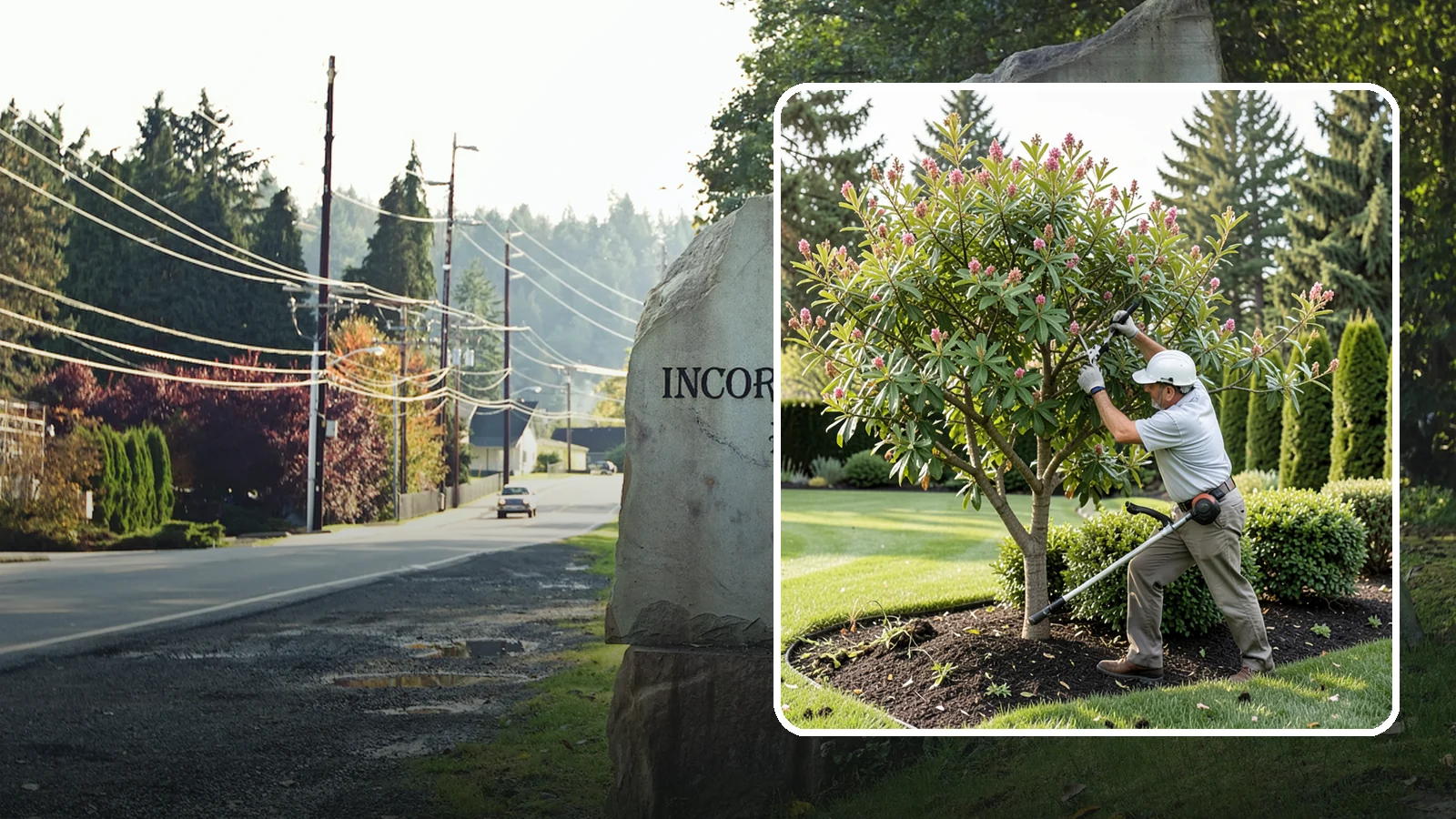 Crape Myrtle Pruning in Wilkeson, Pierce County, WA - Proper crape myrtle pruning that avoids "crape murder" and preserves natural form and bloom.