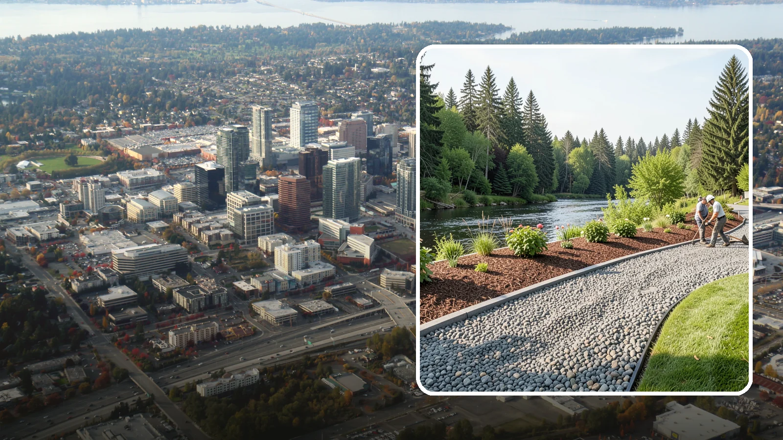 Crushed Rock Installation in Bellevue, King County, WA - Angular, machine-crushed rock that locks together to form firm driveways, pads, and utility paths across the Sound.
