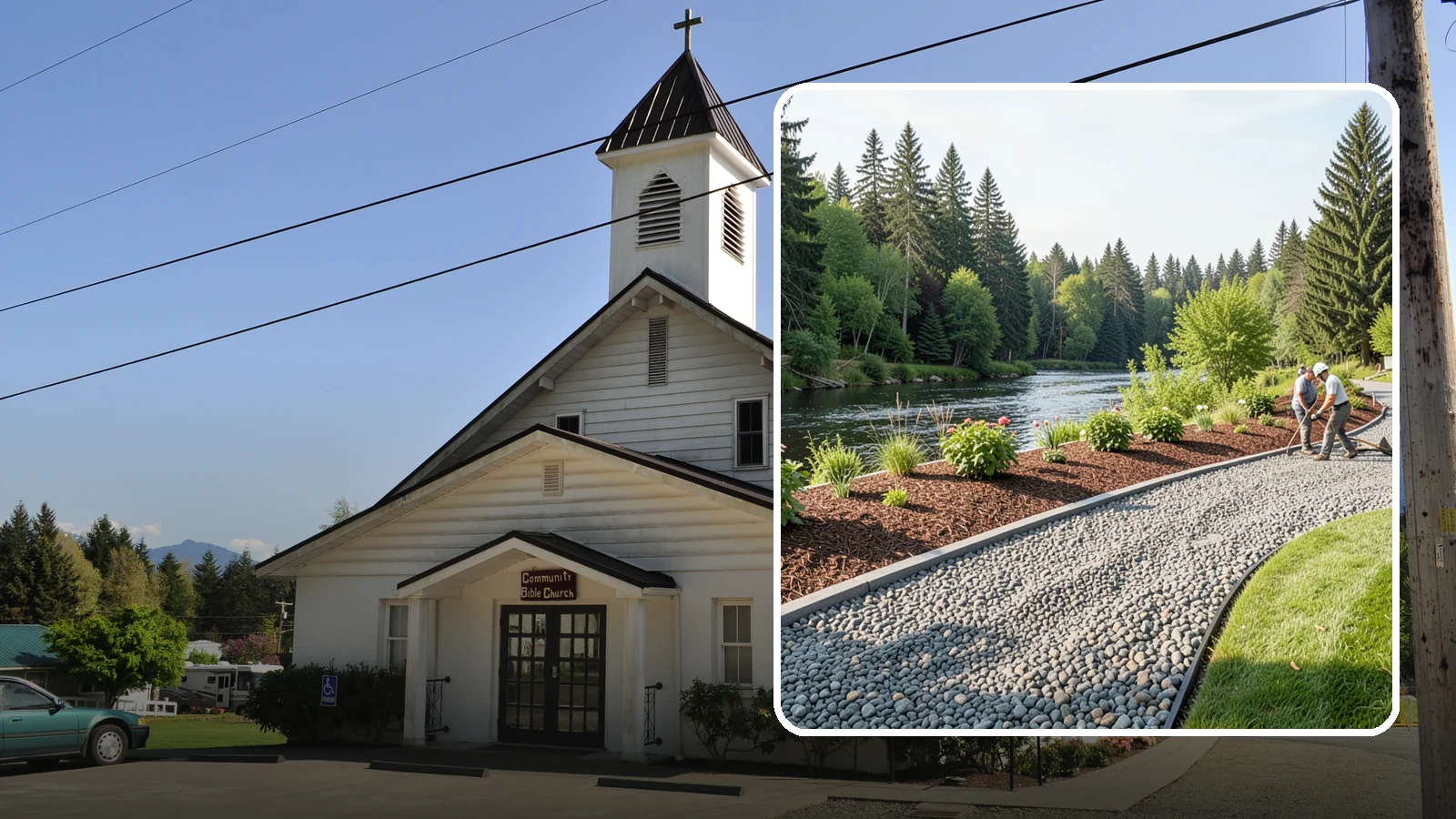 Crushed Rock Installation in Concrete, Skagit County, WA - Angular, machine-crushed rock that locks together to form firm driveways, pads, and utility paths across the Sound.
