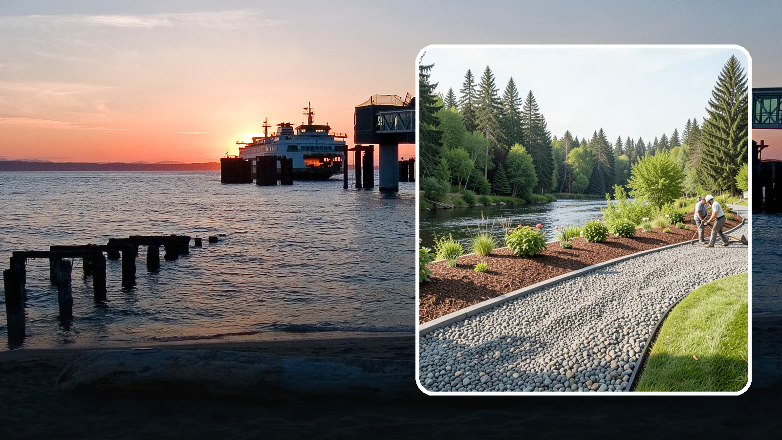 Crushed Rock Installation in Edmonds, Snohomish County, WA - Angular, machine-crushed rock that locks together to form firm driveways, pads, and utility paths across the Sound.