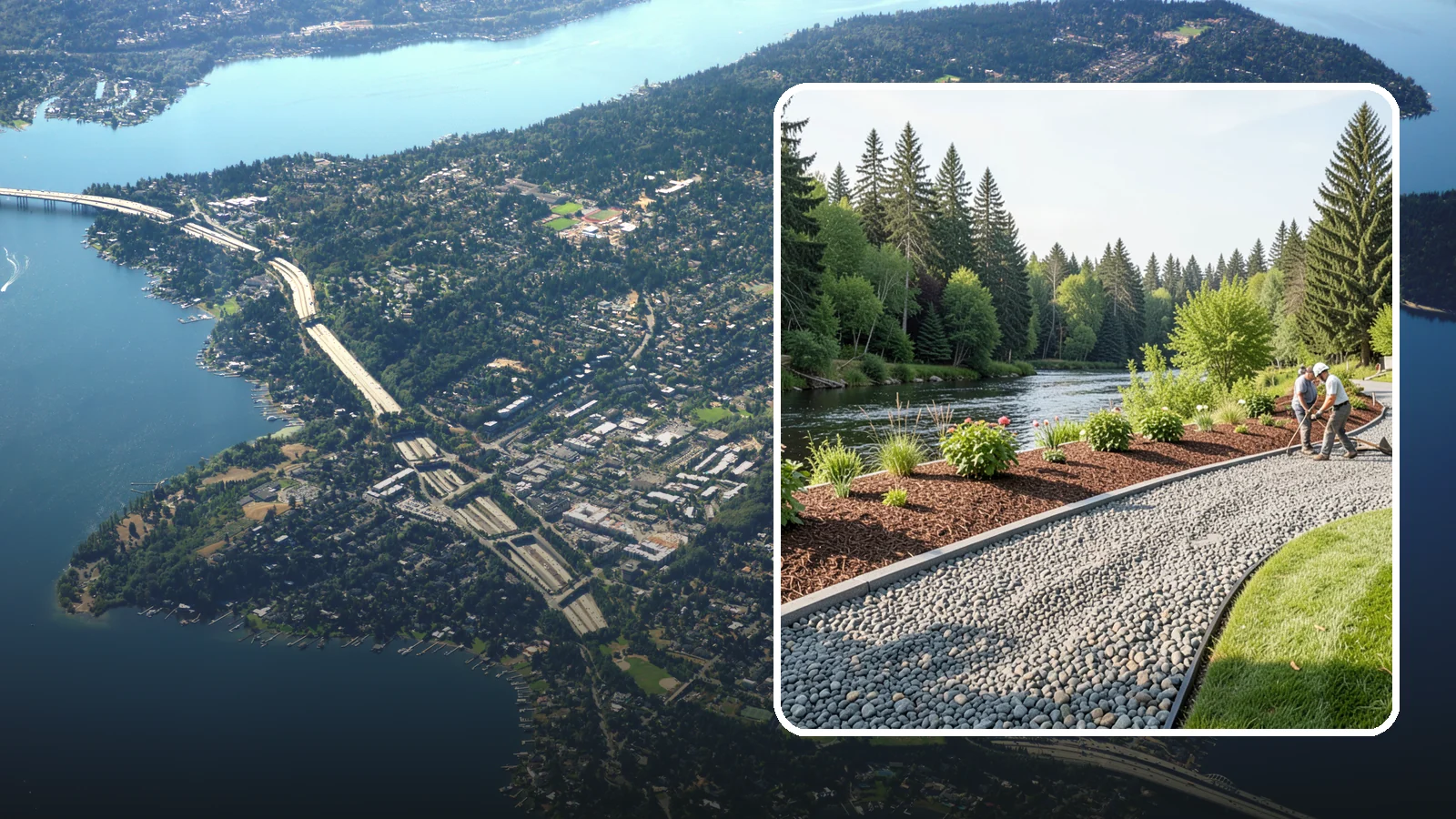 Crushed Rock Installation in Mercer Island, King County, WA - Angular, machine-crushed rock that locks together to form firm driveways, pads, and utility paths across the Sound.
