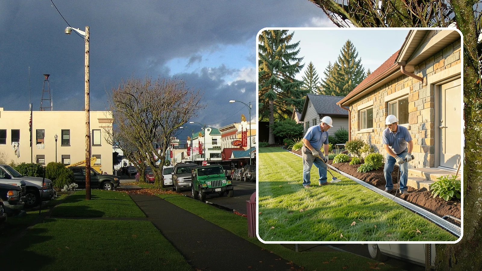 Curtain Drain Installation in Arlington, Snohomish County, WA - We install curtain drains to intercept subsurface groundwater flowing downhill toward your home before it reaches the foundation.