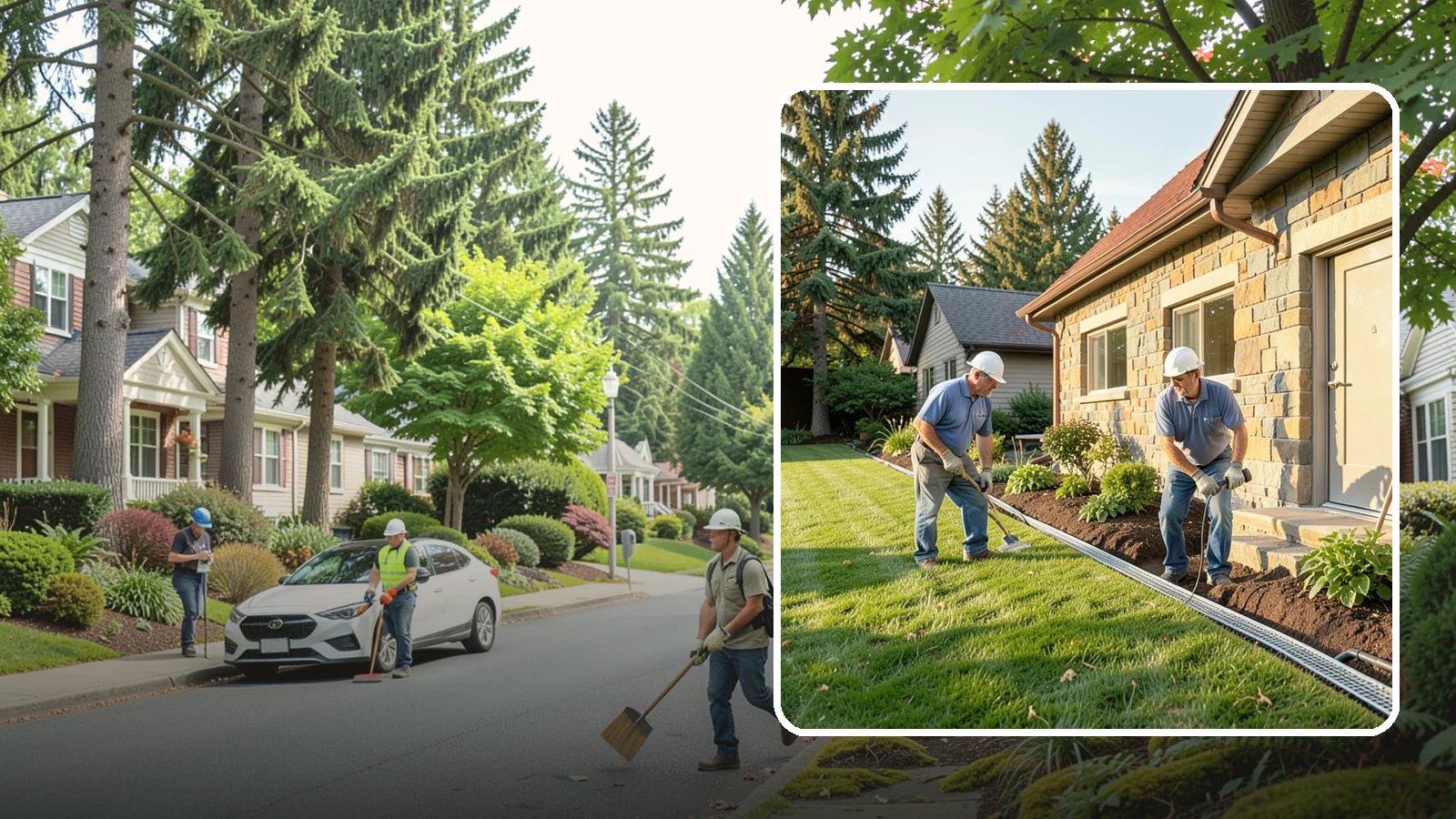 Curtain Drain Installation in Beaux Arts Village, King County, WA - We install curtain drains to intercept subsurface groundwater flowing downhill toward your home before it reaches the foundation.