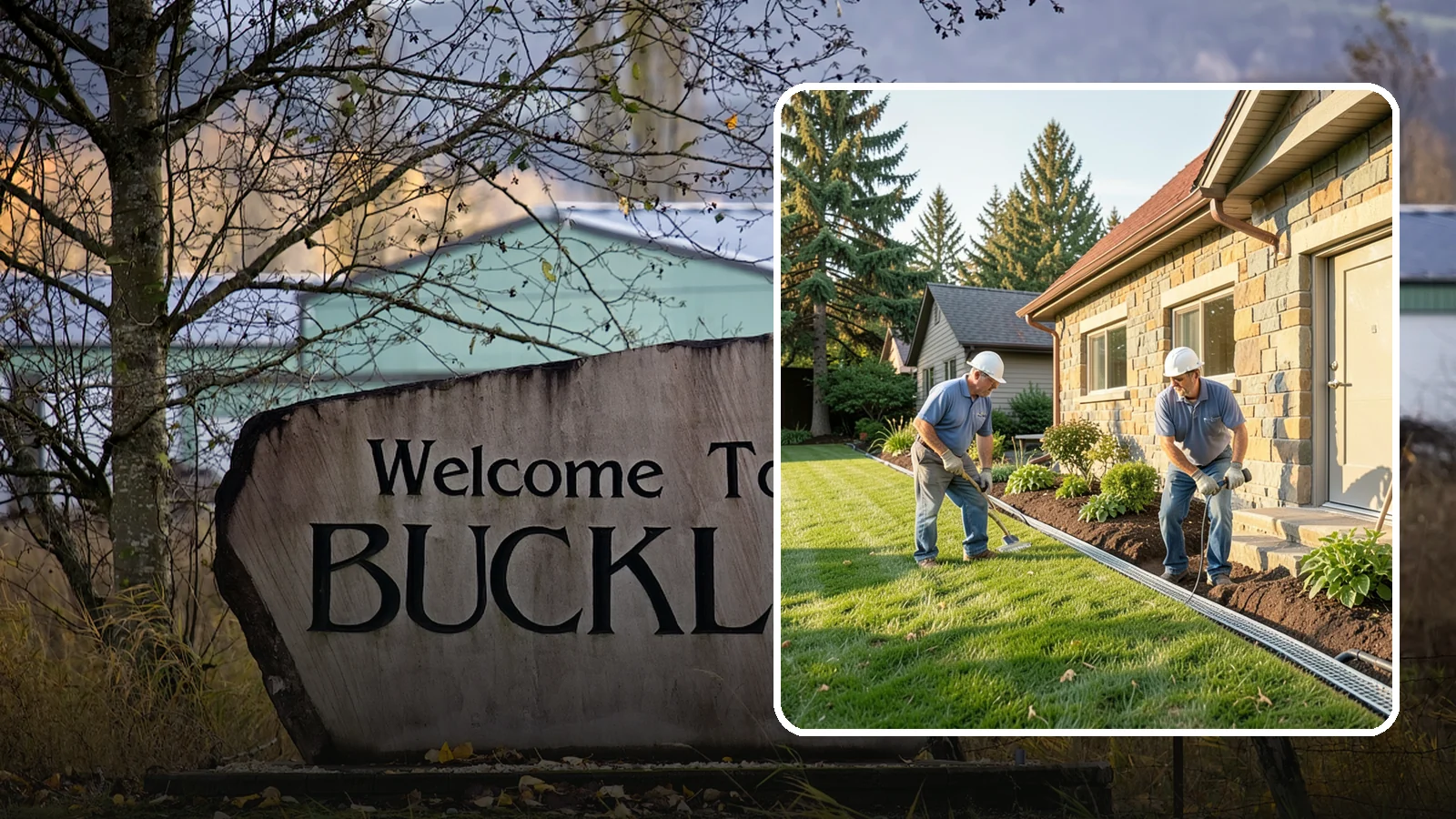 Curtain Drain Installation in Buckley, Pierce County, WA - We install curtain drains to intercept subsurface groundwater flowing downhill toward your home before it reaches the foundation.