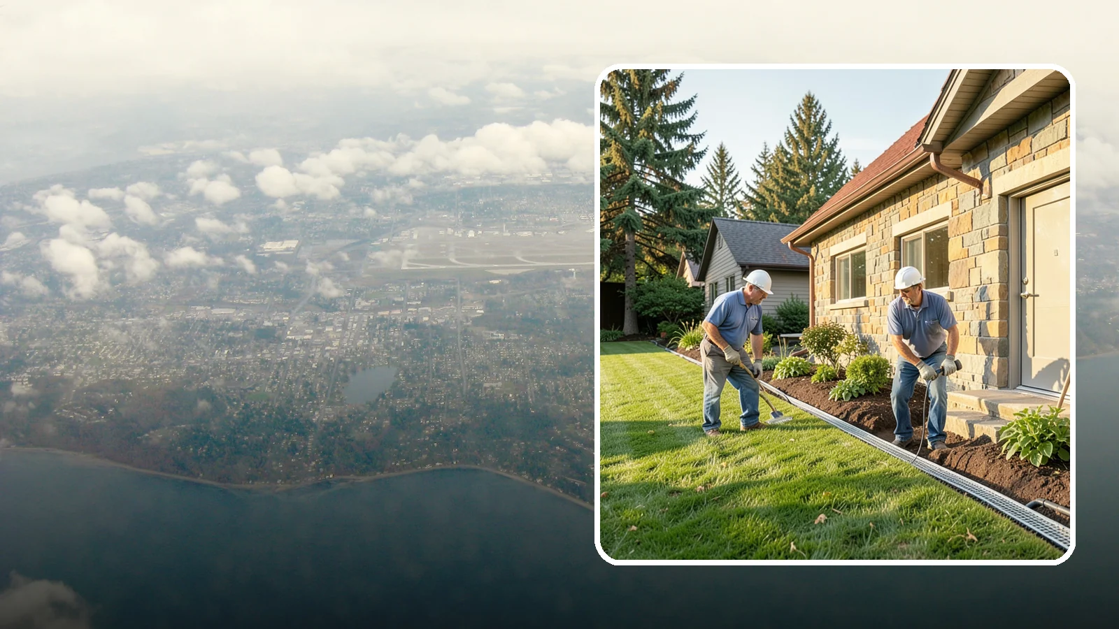 Curtain Drain Installation in Burien, King County, WA - We install curtain drains to intercept subsurface groundwater flowing downhill toward your home before it reaches the foundation.