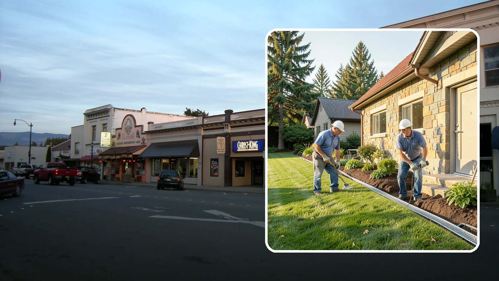 Curtain Drain Installation in Burlington, Skagit County, WA - We install curtain drains to intercept subsurface groundwater flowing downhill toward your home before it reaches the foundation.