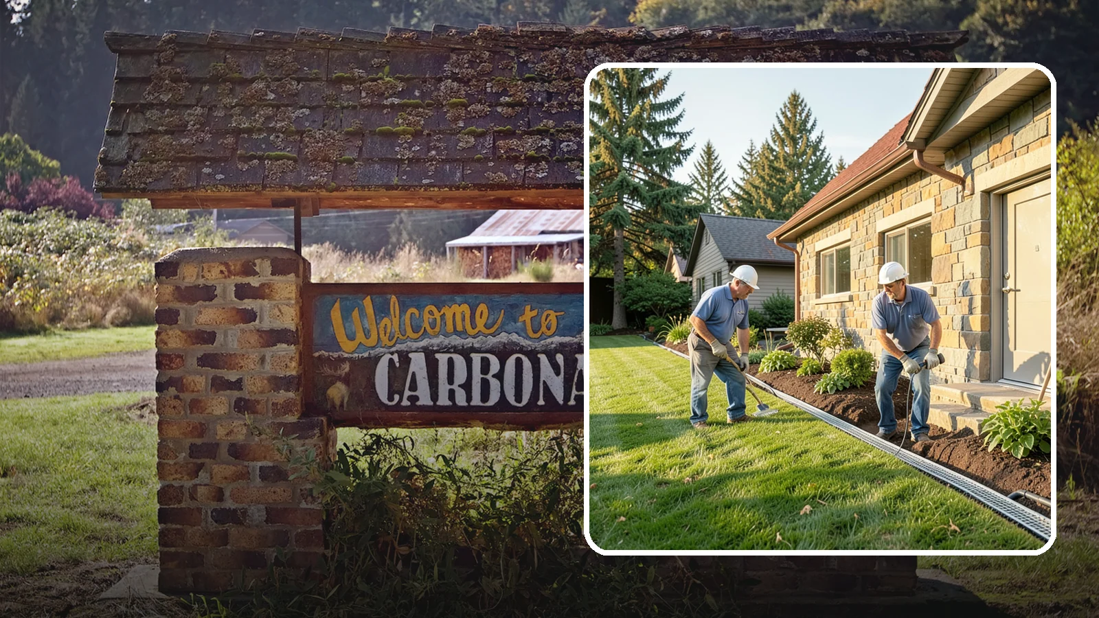 Curtain Drain Installation in Carbonado, Pierce County, WA - We install curtain drains to intercept subsurface groundwater flowing downhill toward your home before it reaches the foundation.