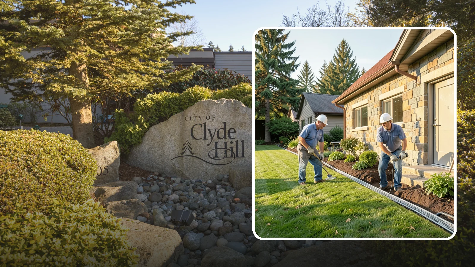Curtain Drain Installation in Clyde Hill, King County, WA - We install curtain drains to intercept subsurface groundwater flowing downhill toward your home before it reaches the foundation.