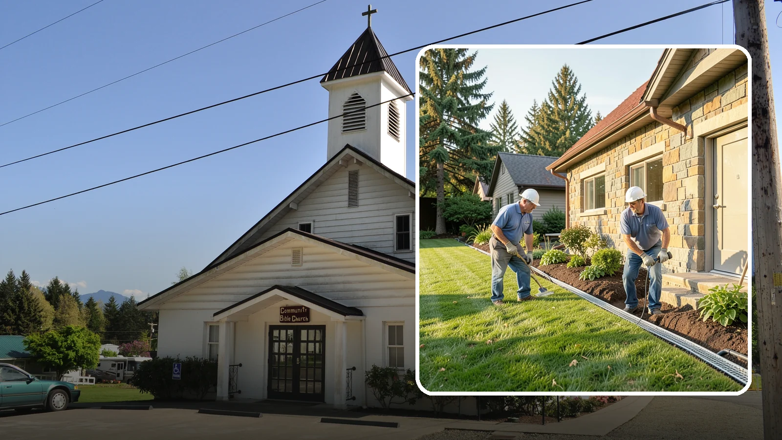 Curtain Drain Installation in Concrete, Skagit County, WA - We install curtain drains to intercept subsurface groundwater flowing downhill toward your home before it reaches the foundation.