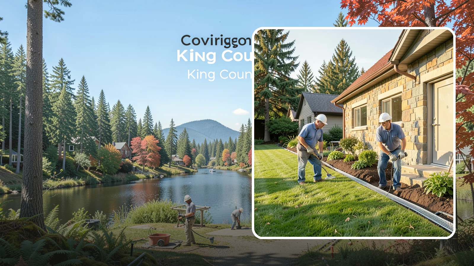 Curtain Drain Installation in Covington, King County, WA - We install curtain drains to intercept subsurface groundwater flowing downhill toward your home before it reaches the foundation.
