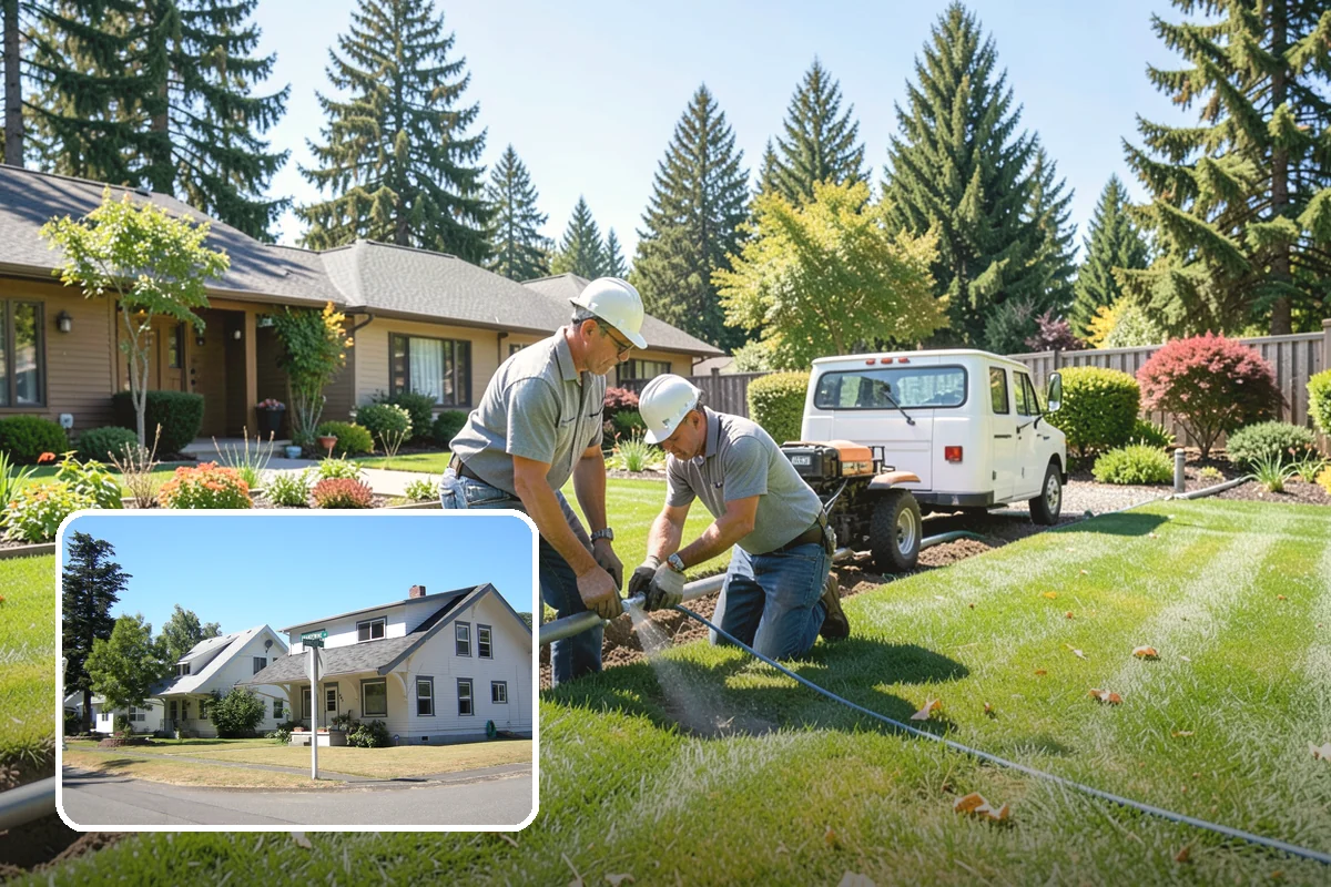Curtain Drain Installation in DuPont, Pierce County, WA - Intercepts underground water moving downhill