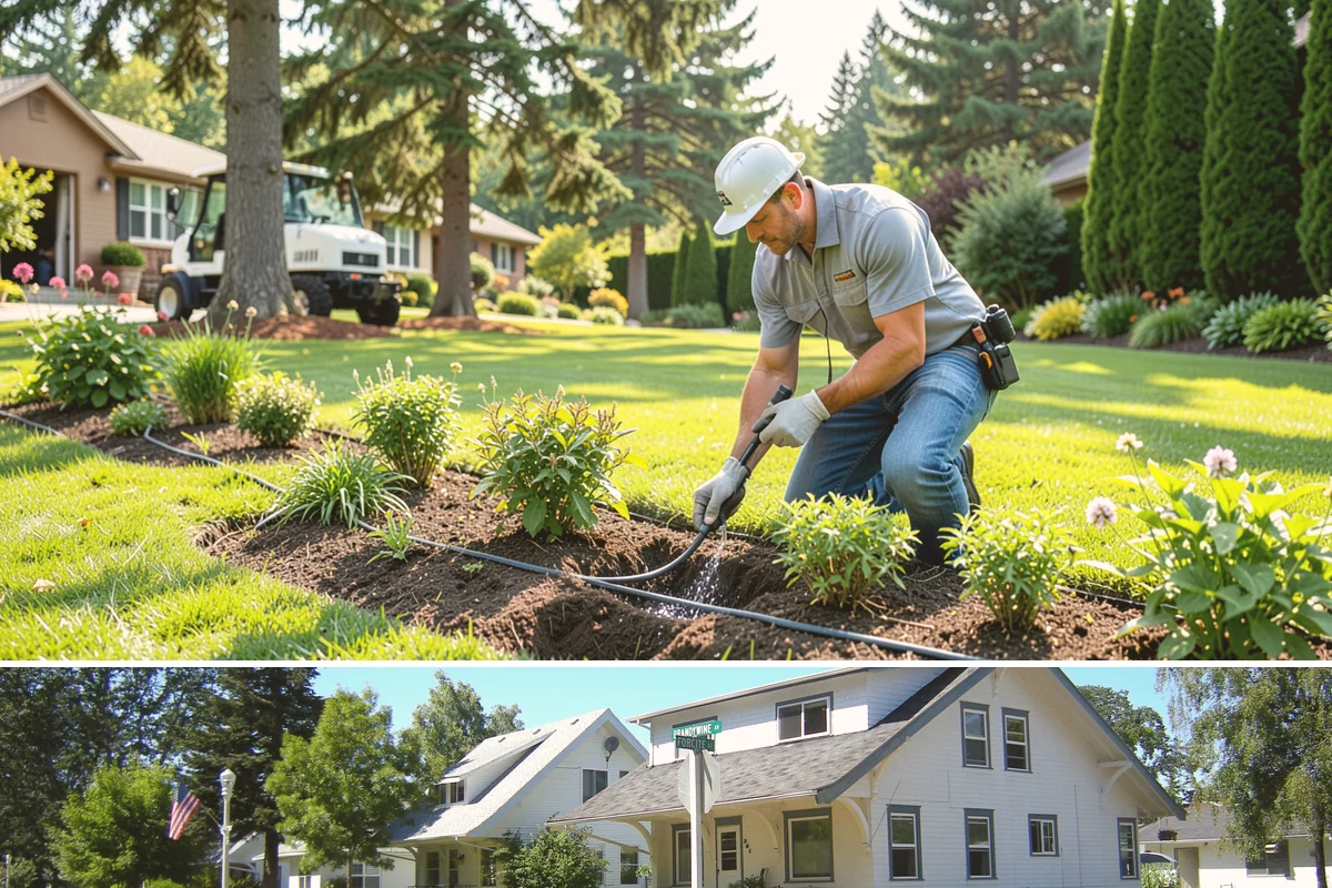 Curtain Drain Installation in DuPont, Pierce County, WA - Install in late summer or early fall when the water table is lowest, making deep trenching far easier and drier.