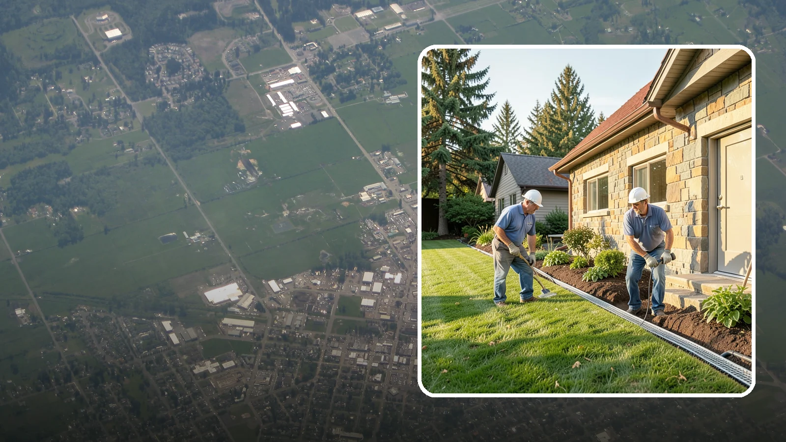 Curtain Drain Installation in Enumclaw, King County, WA - We install curtain drains to intercept subsurface groundwater flowing downhill toward your home before it reaches the foundation.