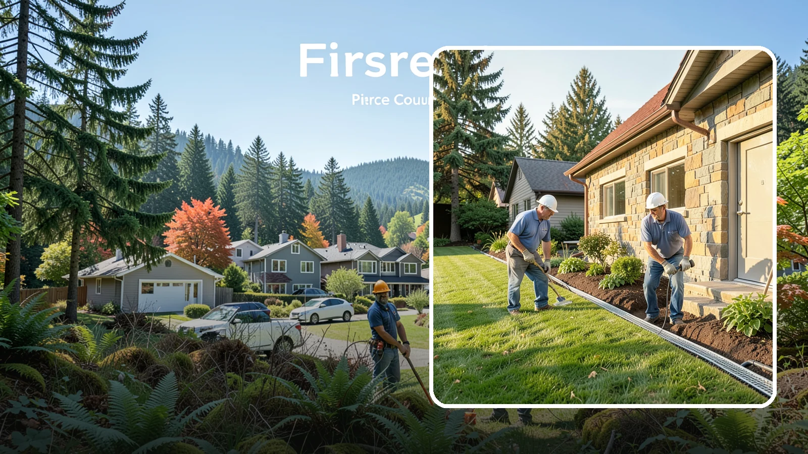 Curtain Drain Installation in Fircrest, Pierce County, WA - We install curtain drains to intercept subsurface groundwater flowing downhill toward your home before it reaches the foundation.