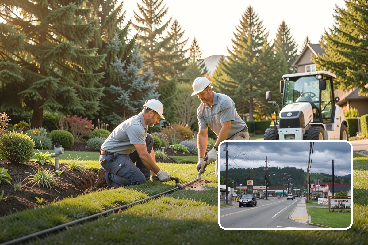 Curtain Drain Installation in Granite Falls, Snohomish County, WA - Intercepts underground water moving downhill