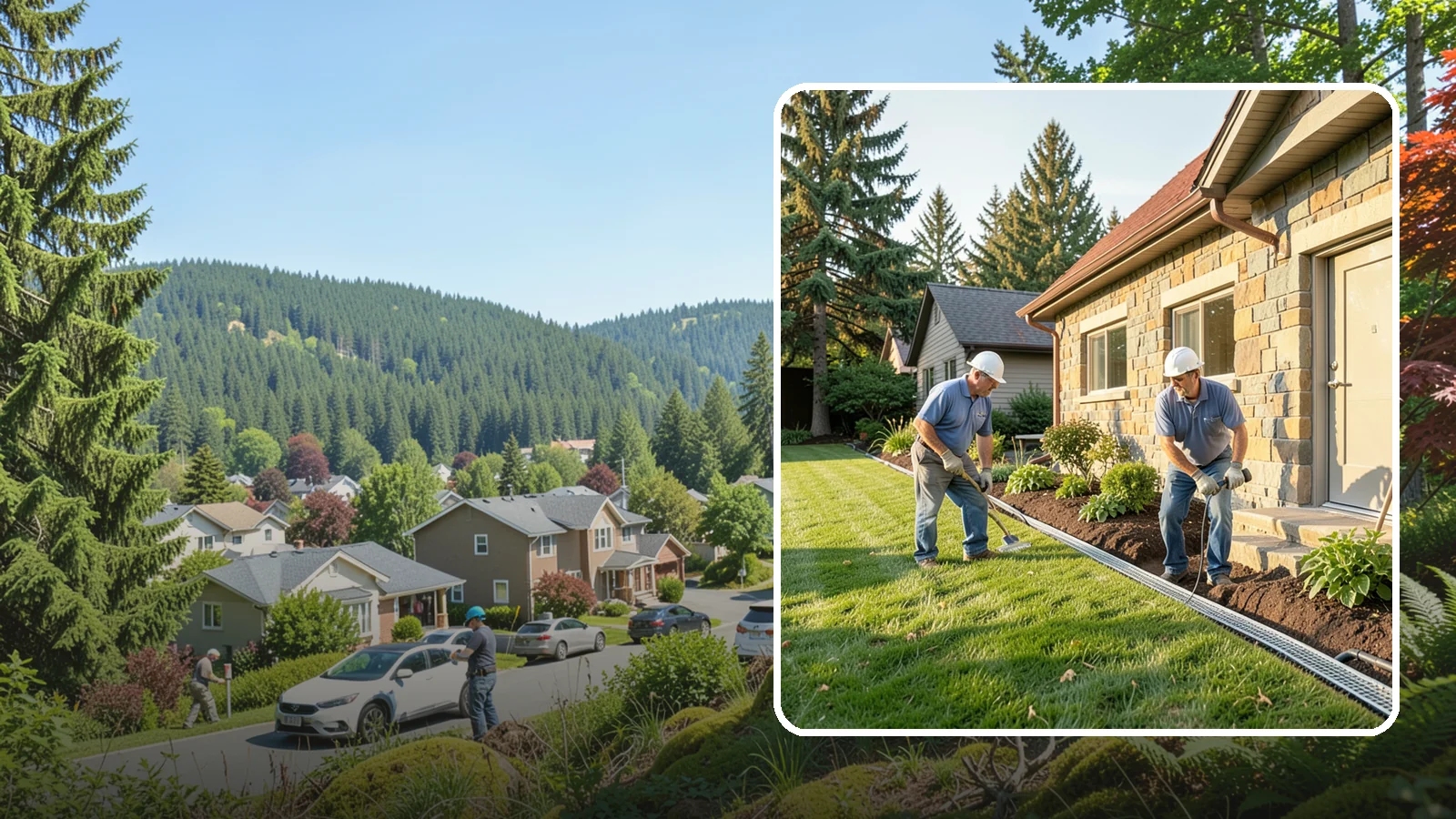 Curtain Drain Installation in Index, Snohomish County, WA - We install curtain drains to intercept subsurface groundwater flowing downhill toward your home before it reaches the foundation.