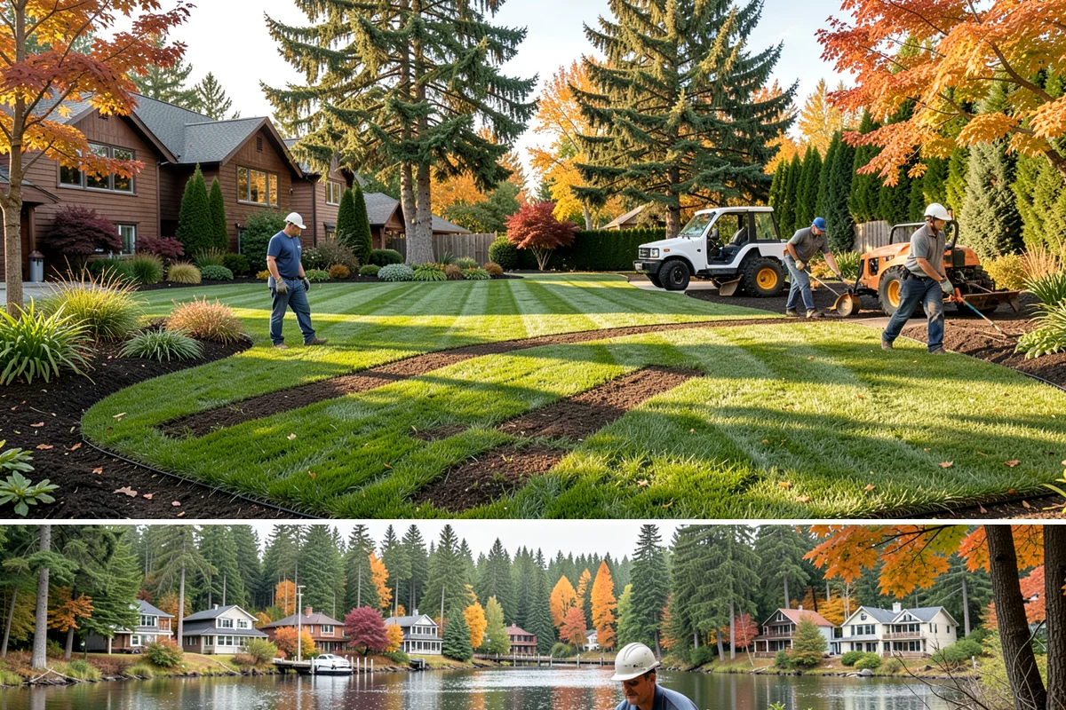 Curtain Drain Installation in La Conner, Skagit County, WA - Install in late summer or early fall when the water table is lowest, making deep trenching far easier and drier.