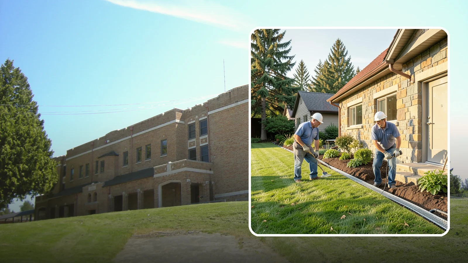 Curtain Drain Installation in Maple Valley, King County, WA - We install curtain drains to intercept subsurface groundwater flowing downhill toward your home before it reaches the foundation.