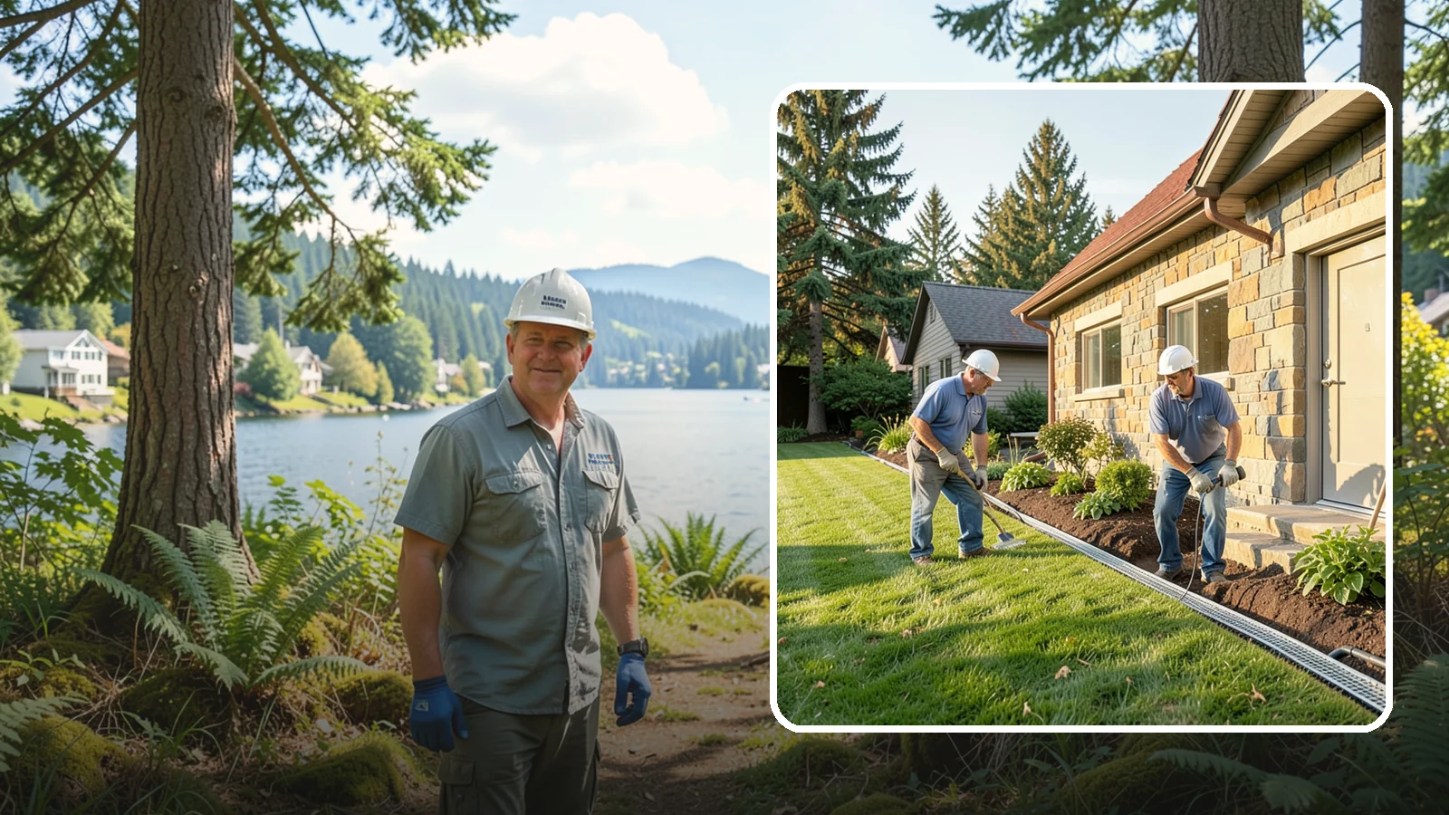 Curtain Drain Installation in Milton, King County, WA - We install curtain drains to intercept subsurface groundwater flowing downhill toward your home before it reaches the foundation.