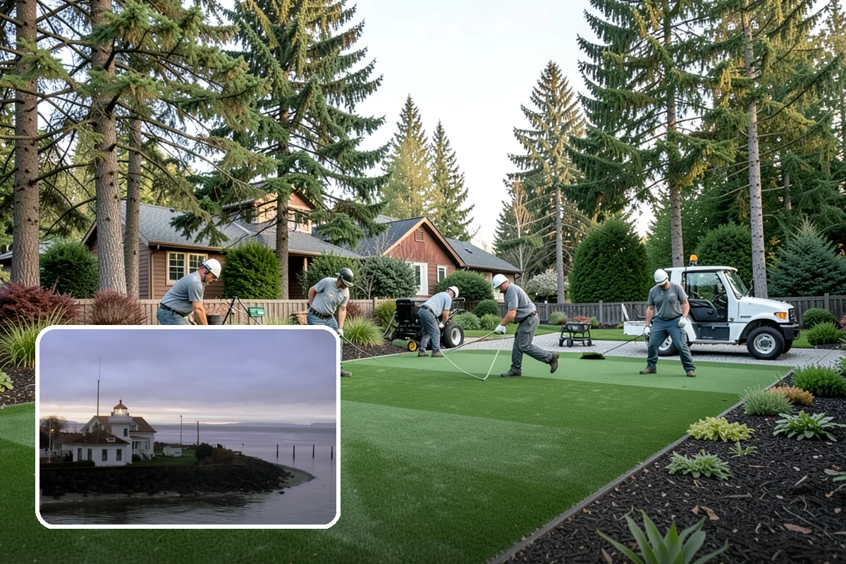 Curtain Drain Installation in Mukilteo, Snohomish County, WA - Intercepts underground water moving downhill
