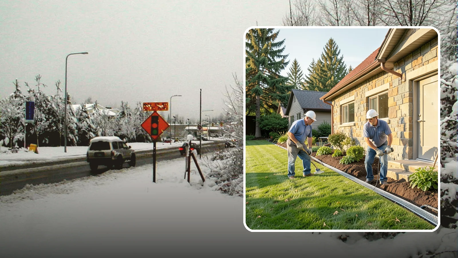Curtain Drain Installation in Newcastle, King County, WA - We install curtain drains to intercept subsurface groundwater flowing downhill toward your home before it reaches the foundation.