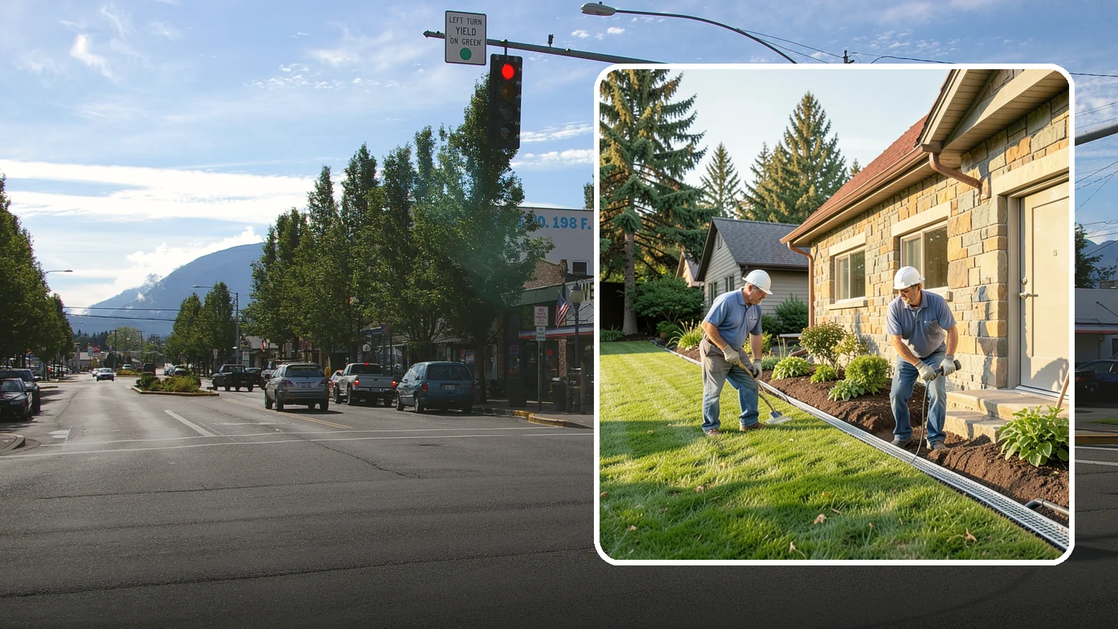 Curtain Drain Installation in North Bend, King County, WA - We install curtain drains to intercept subsurface groundwater flowing downhill toward your home before it reaches the foundation.