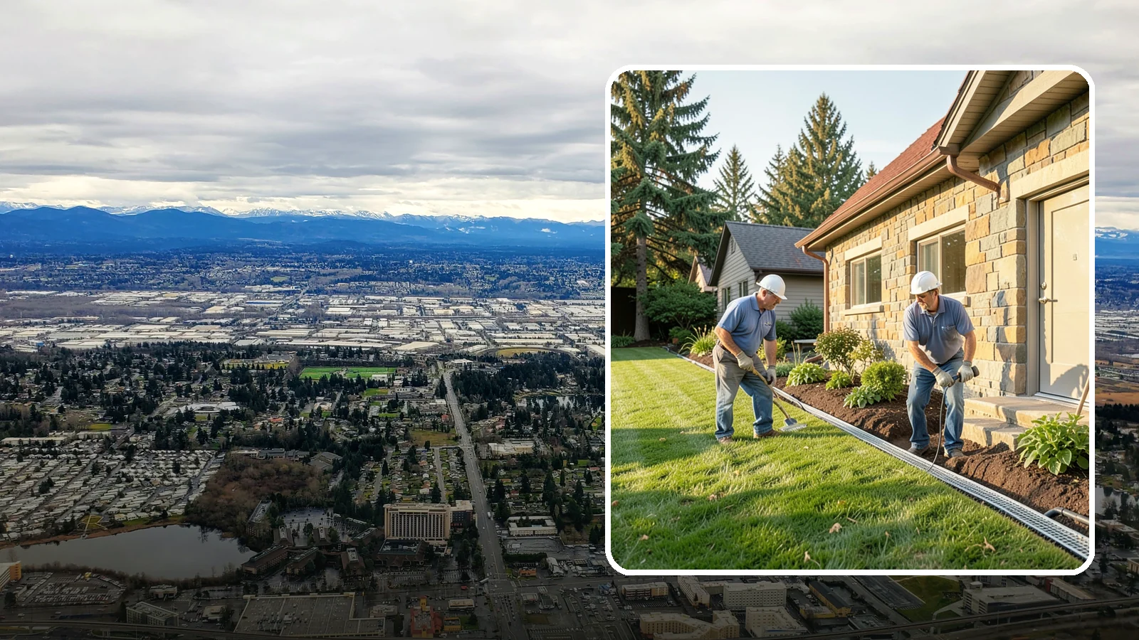 Curtain Drain Installation in SeaTac, King County, WA - We install curtain drains to intercept subsurface groundwater flowing downhill toward your home before it reaches the foundation.