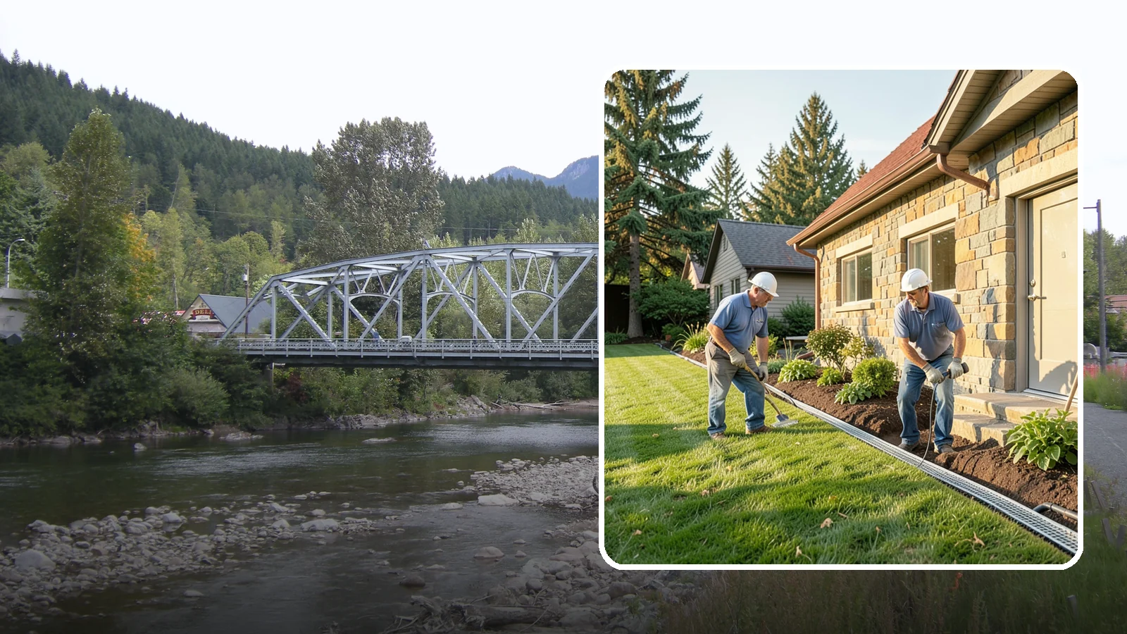 Curtain Drain Installation in Skykomish, King County, WA - We install curtain drains to intercept subsurface groundwater flowing downhill toward your home before it reaches the foundation.