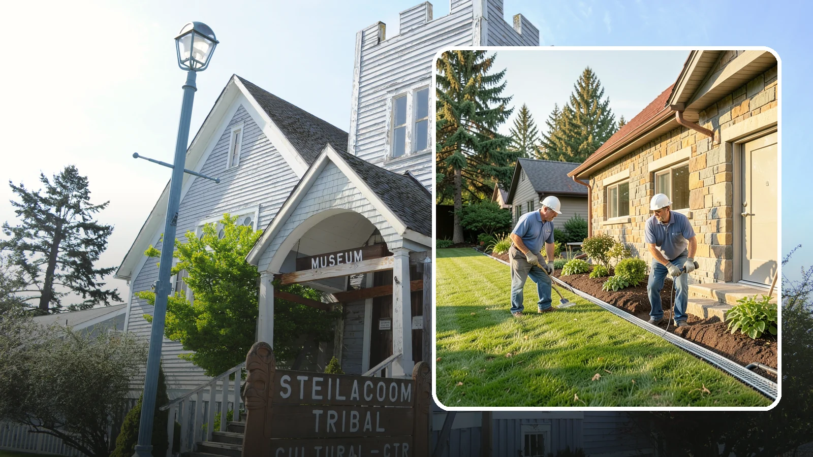 Curtain Drain Installation in Steilacoom, Pierce County, WA - We install curtain drains to intercept subsurface groundwater flowing downhill toward your home before it reaches the foundation.