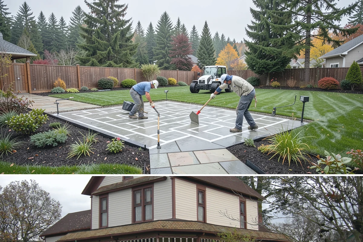Curtain Drain Installation in Sumner, Pierce County, WA - Install in late summer or early fall when the water table is lowest, making deep trenching far easier and drier.