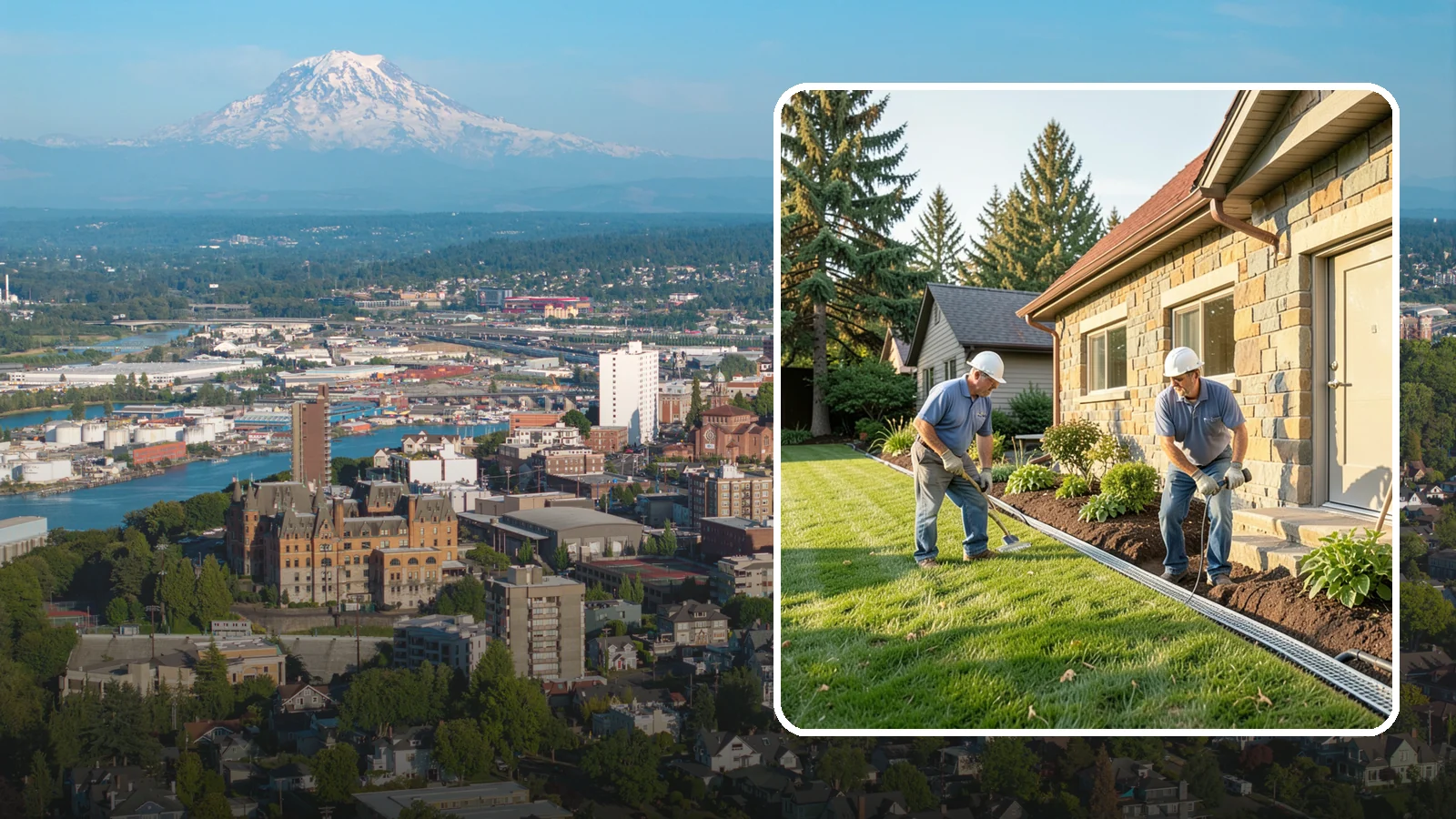 Curtain Drain Installation in Tacoma, Pierce County, WA - We install curtain drains to intercept subsurface groundwater flowing downhill toward your home before it reaches the foundation.
