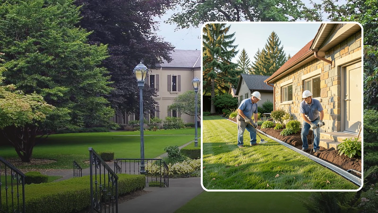 Curtain Drain Installation in Woodinville, King County, WA - We install curtain drains to intercept subsurface groundwater flowing downhill toward your home before it reaches the foundation.